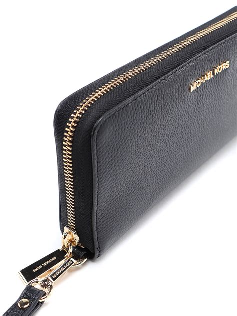 michael kors jet set travel continental leather wallet wristlet|jet set zip around wallet.